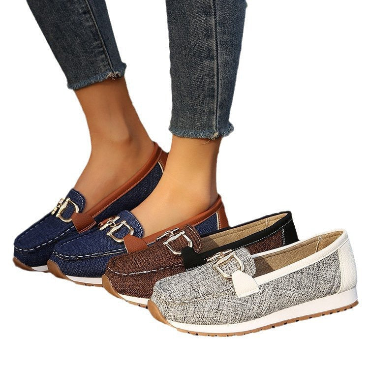 Women's Slip-On Loafers with Padded Footbed - 8