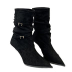 Women's Slouch Ankle Boots Pointed Toe Kitten Heel - 7