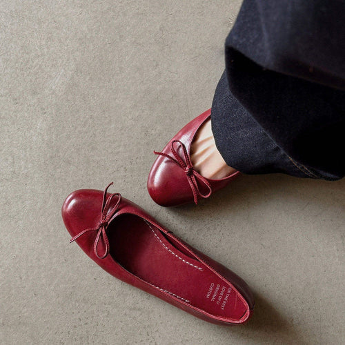 Women's Ballet Flats with Bow Detail Round Toe