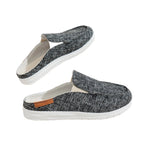 Women's Leopard Print Canvas Slip-On Mules with Cushioned Footbed - 6