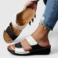 Tasha | Orthopaedic Sandals - White-Black