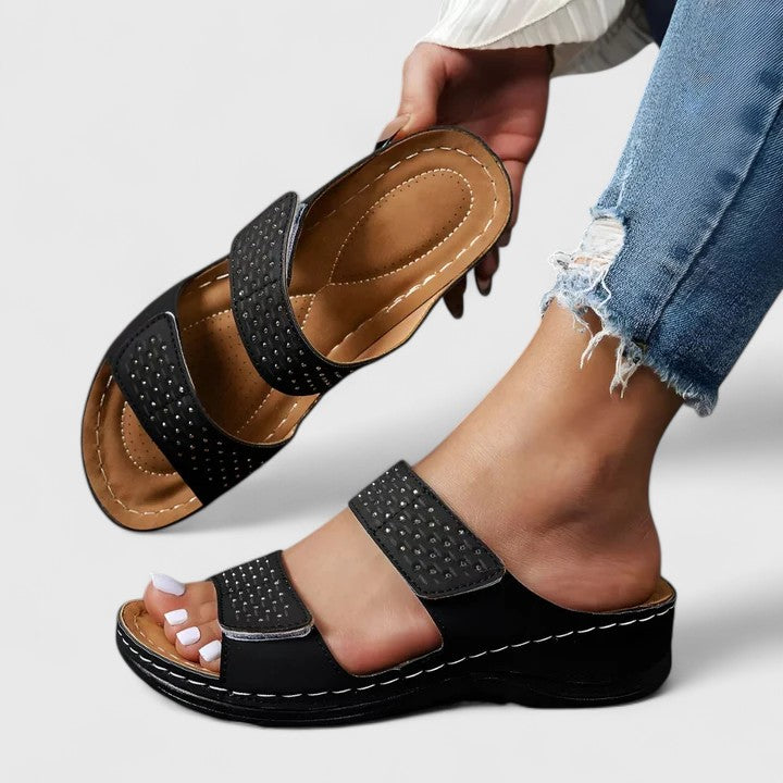 Tasha | Orthopaedic Sandals - Black