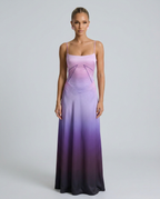 Women's Evening Maxi Dress with Lace-Up Back and Structured Bodice - 9
