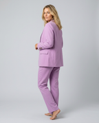 Women's Blazer Set with Straight-Leg Trousers, Tailored Lapel Collar - 4