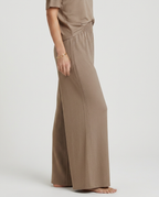 Women's Wide-Leg Trousers with Elastic Waist - 4