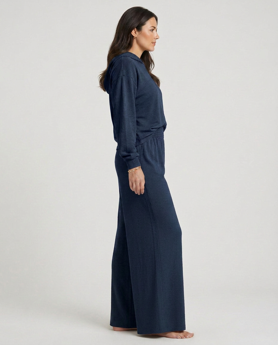 Women's Wide-Leg Trousers with Elastic Waist - 12