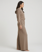 Women's Wide-Leg Trousers with Elastic Waist - 6