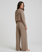 Women's Wide-Leg Trousers with Elastic Waist - 7