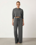 Women's High-Waist Wide-Leg Trousers - Grey
