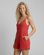 Women's Playsuit V-Neck with Side Pockets - 5