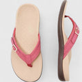 Women's Toe-Post Sandals with Arch Support - Magenta