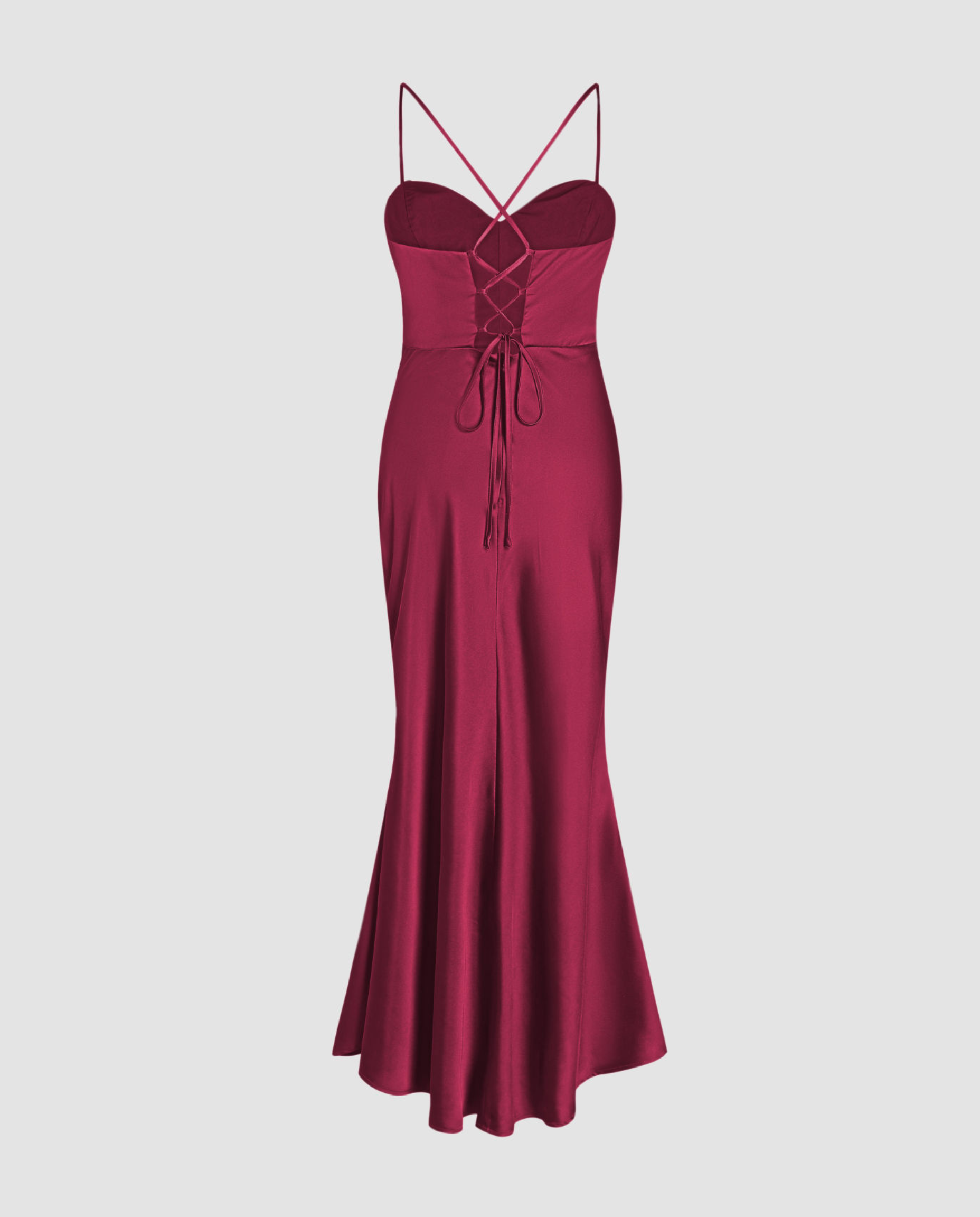 Women's Maxi Dress with Draped Cowl Neckline and Thigh Slit - 13