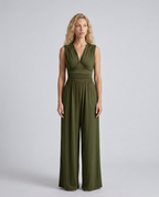 Women's Jumpsuit Sleeveless with Halter Neck and Wide-Leg - 5
