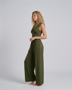 Women's Jumpsuit Sleeveless with Halter Neck and Wide-Leg - 6