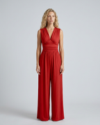 Women's Jumpsuit Sleeveless with Halter Neck and Wide-Leg - 11