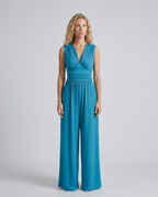 Women's Jumpsuit Sleeveless with Halter Neck and Wide-Leg - 19