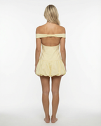 Women's Off-Shoulder Mini Dress with Puff Skirt and Sweetheart Neckline - 3