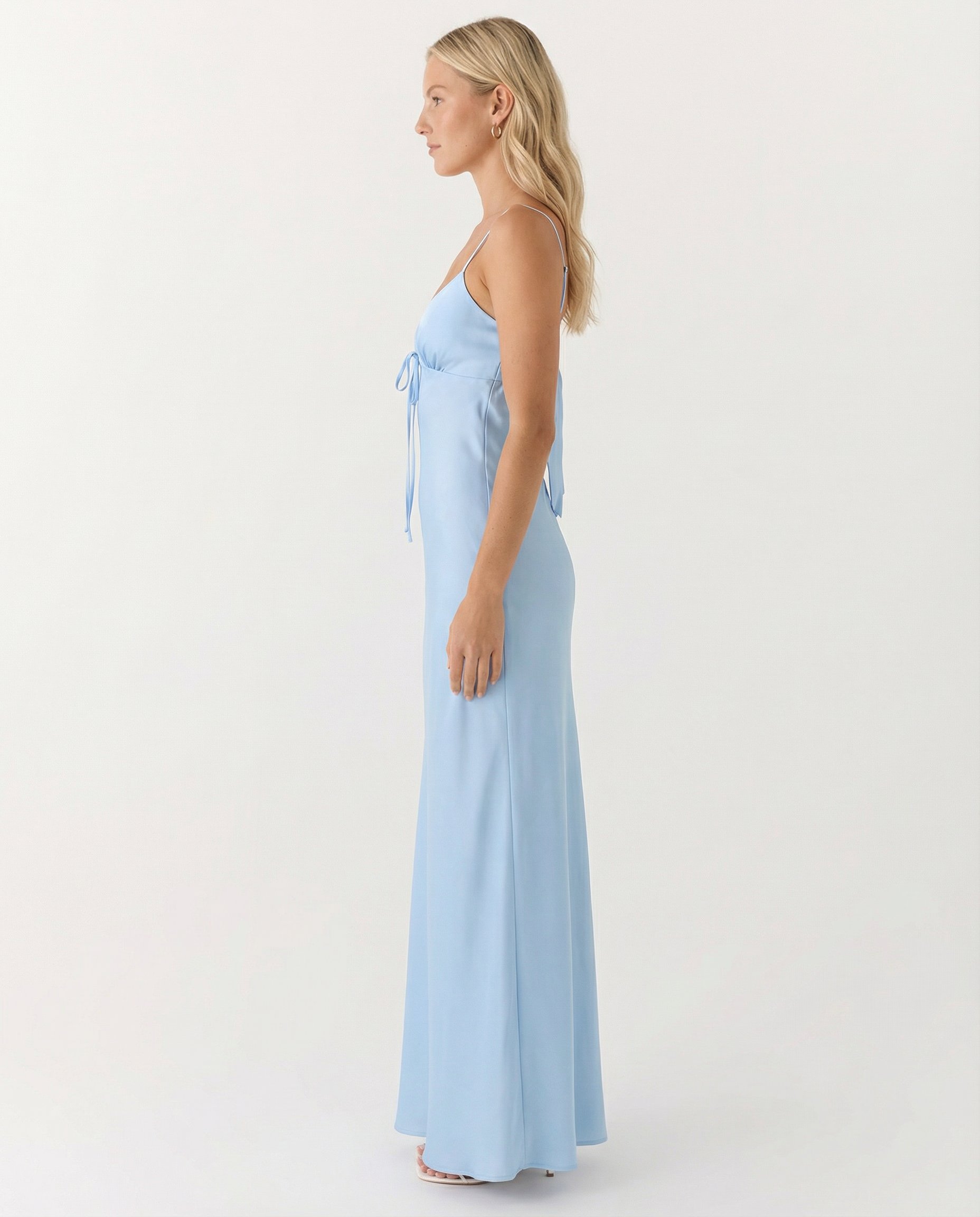 Women's Maxi Dress Cowl Neck Open Back Sleeveless - 16