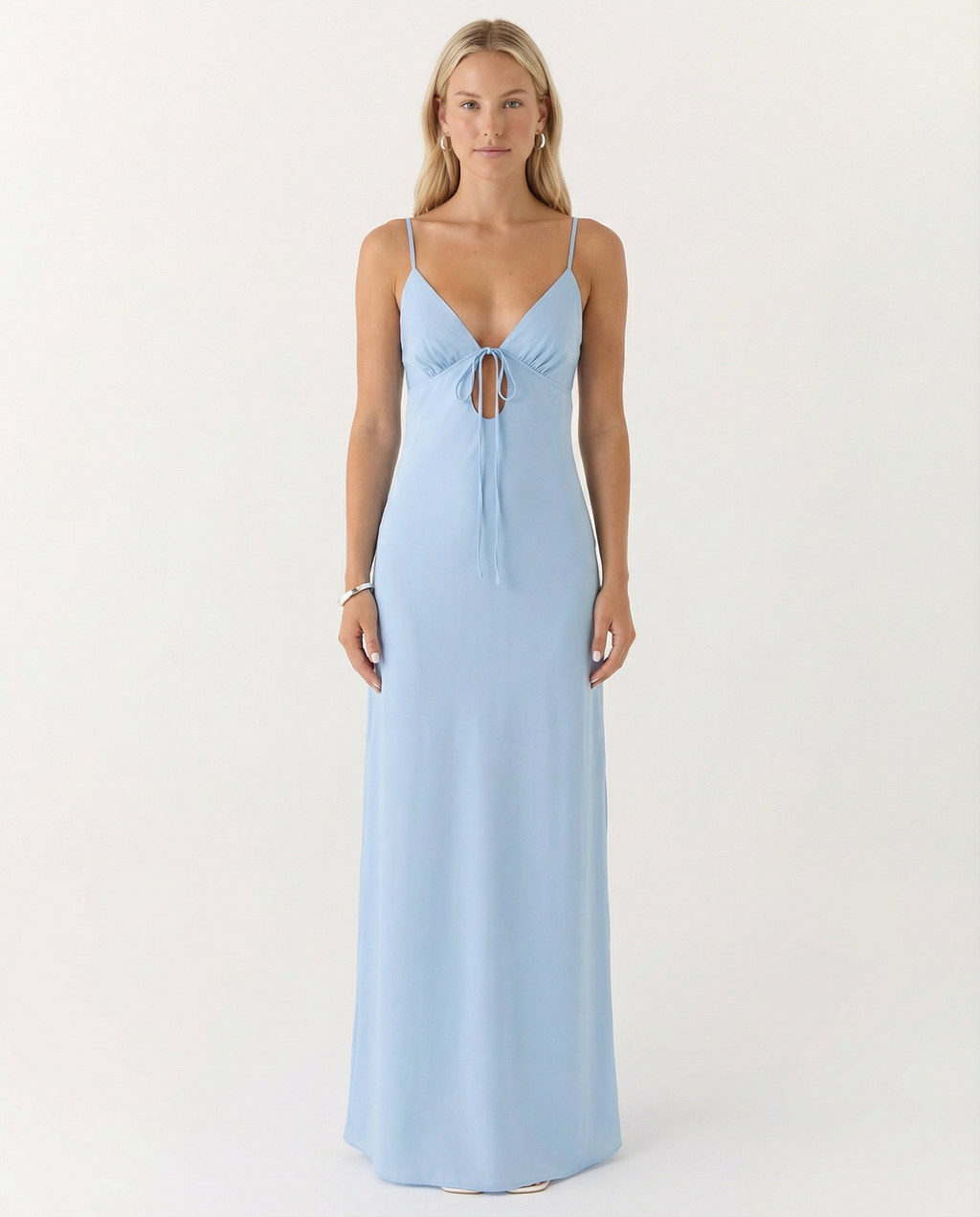 Women's Maxi Dress Cowl Neck Open Back Sleeveless - 14