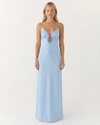 Women's Maxi Dress Cowl Neck Open Back Sleeveless - 14