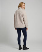 Women's Teddy Zip-Up Jacket with High Collar Regular Fit - 12