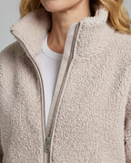 Women's Teddy Zip-Up Jacket with High Collar Regular Fit - 11