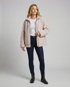 Women's Teddy Zip-Up Jacket with High Collar Regular Fit