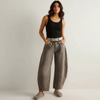 Women's High Waist Barrel Leg Jeans with Relaxed Tapered Fit - 14