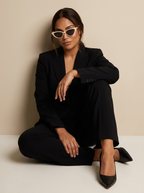 Women's Cat Eye Sunglasses with Retro Vintage Frame - 2