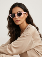 Women's Cat Eye Sunglasses with Retro Vintage Frame - 6