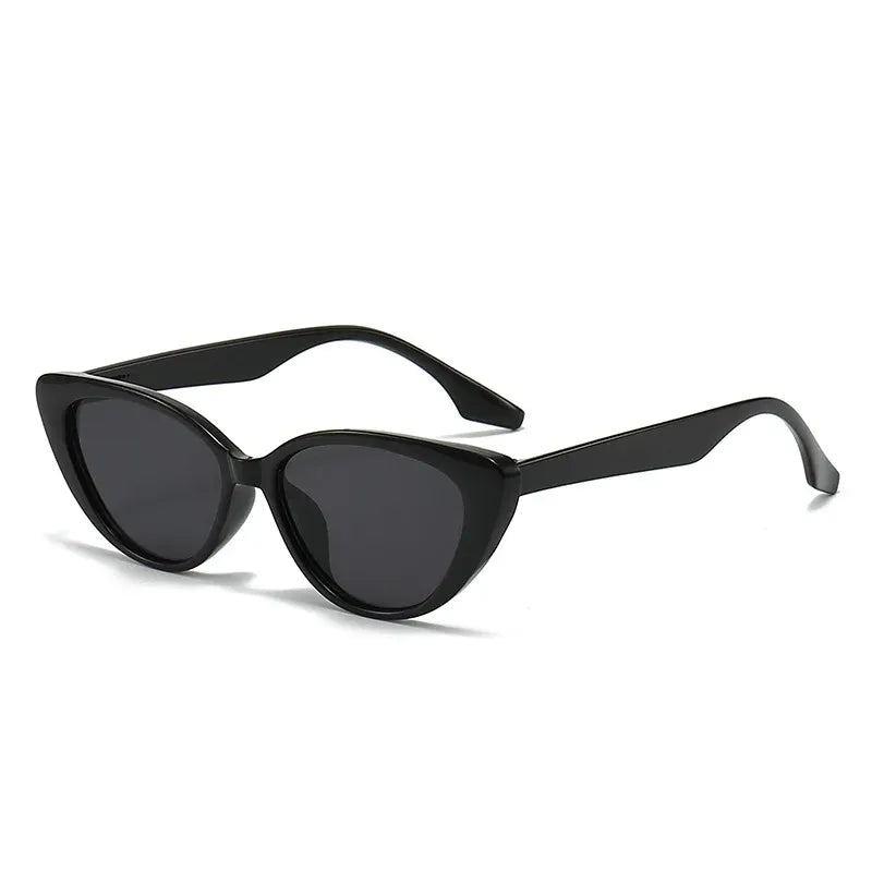 Women's Cat Eye Sunglasses with Retro Vintage Frame - Black