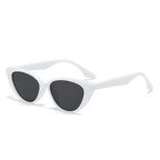 Women's Cat Eye Sunglasses with Retro Vintage Frame - White
