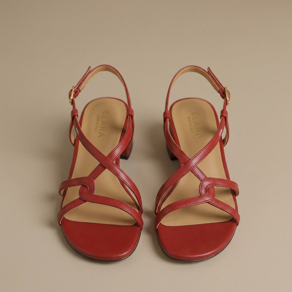 Roselle | Elegant Knotted Criss-Cross Slingback Sandals - 2