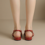 Roselle | Elegant Knotted Criss-Cross Slingback Sandals - 5