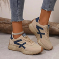 Rylena | Orthopaedic Comfort Trainers - Beige - Blue