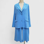 Women's Blazer and Shorts Two-Piece Set with High-Waisted Fit - 7