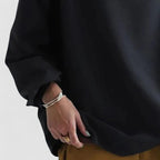 Women's Top High Neck Long Sleeve with Relaxed Silhouette - 5