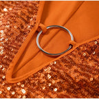 Women's Sequin Mini Dress with V-Neck and Ring Detail - 4
