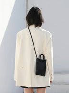 Women's Tailored Blazer Double Breasted with Notched Lapel - 4