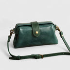 Women's Crossbody Bag with Snap Closure and Adjustable Strap - Green