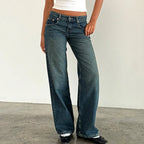Women Wide Leg Jeans High Waist Relaxed Fit - Wash D
