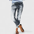 Women's Trousers Tapered Fit with Contrast Stitching - Grey