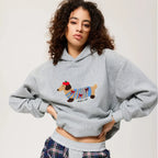 Women's Hoodie with Embroidered Dachshund Design - 2