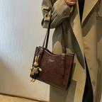 Women's Tote Bag with Detachable Bunny Charm - 11