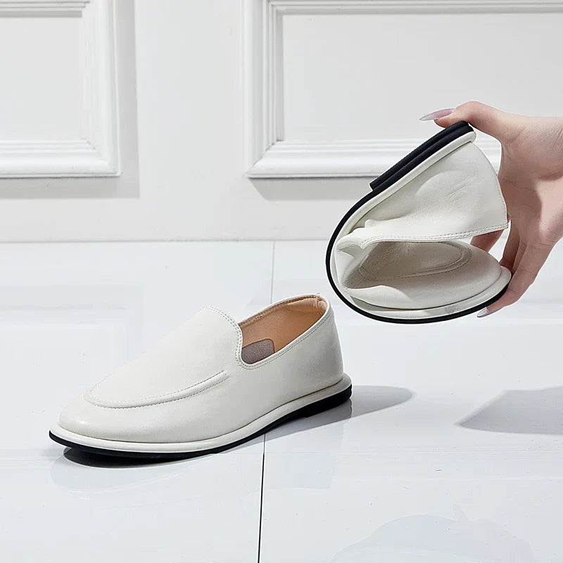Women's Loafers Slip-On Flat with Round Toe - 5