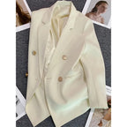 Women's Blazer Double-Breasted with Notched Lapel and Structured Fit - 2