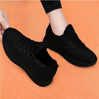 Women's Platform Sneakers with Lace-Up Front - 4