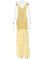 Women's Maxi Dress Sleeveless with V-Neck and Ruched Bodice - 7