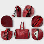 Women's Large Tote Bag with Faux Leather Finish and Twin Handles - 4
