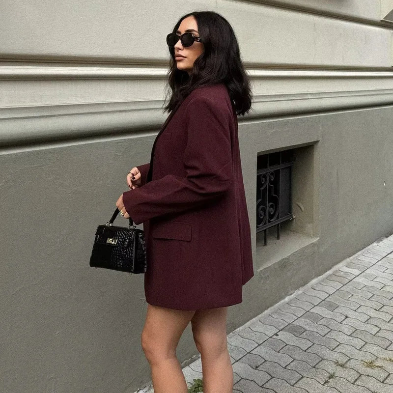 Women's Tailored Blazer Single-Breasted with Structured Fit - 5